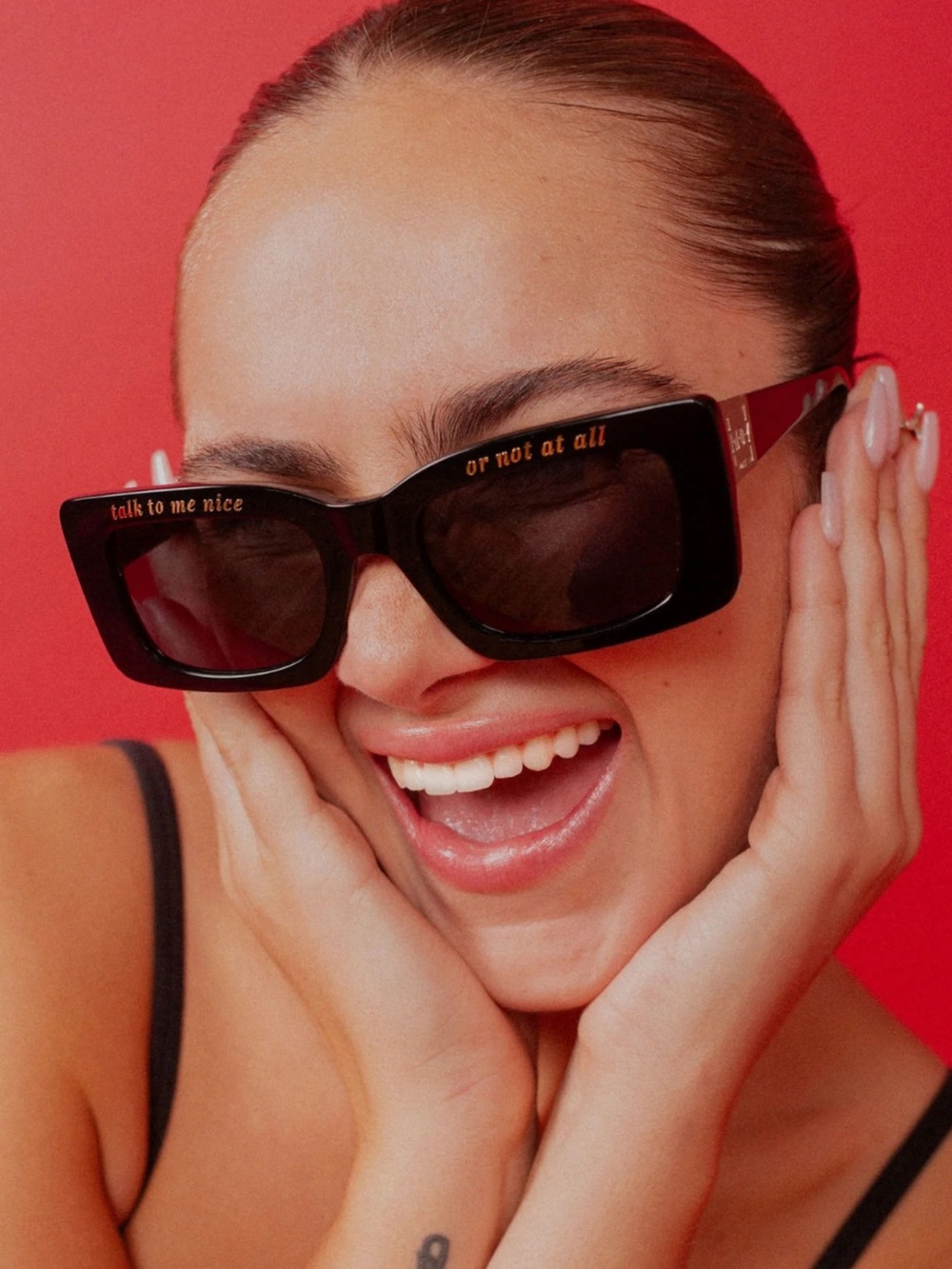 Indy brand “talk to me nice” glasses - brand new with case